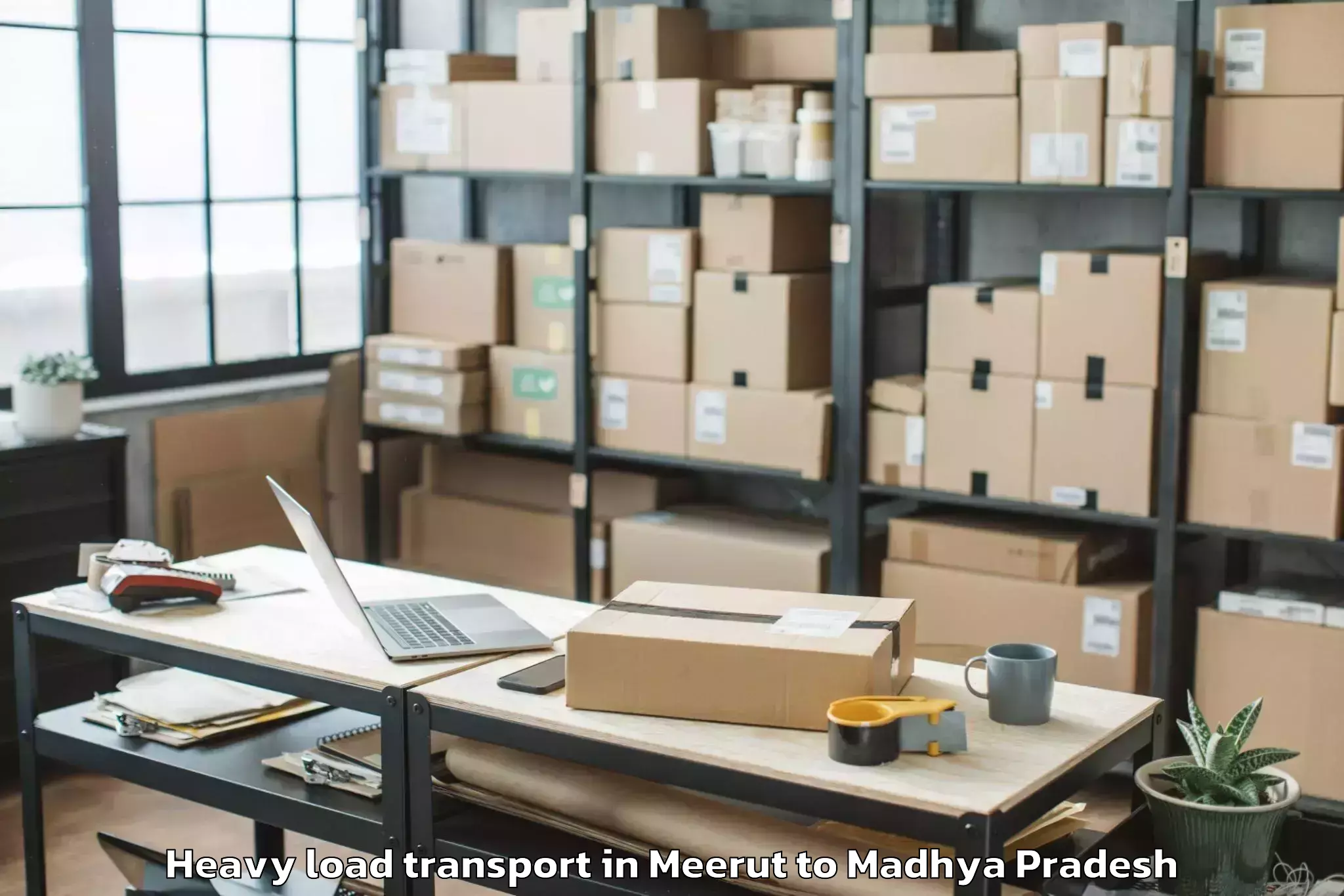 Book Meerut to Satna Heavy Load Transport Online